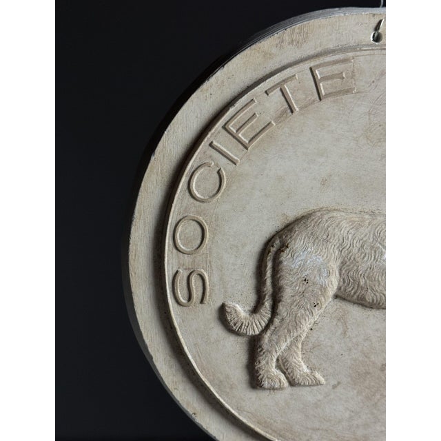 Plaster Plaque of Societe Canine For Sale - Image 7 of 10