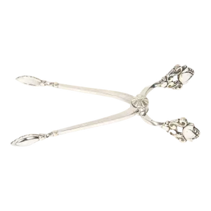 Early 20th Century Georg Jensen Acorn Sugar Tongs