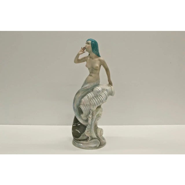 Ceramic Siren by Camillo Ghigo for Keramos Torino, 1950s For Sale - Image 4 of 7