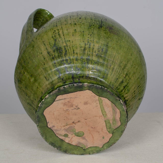 Portuguese Green Glazed Earthenware Lidded Jar For Sale - Image 12 of 13
