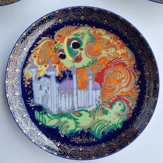 Aladin Wall Plates by Bjorn Wiinblad for Rosenthal, 1979, Set of 3 For Sale - Image 3 of 6