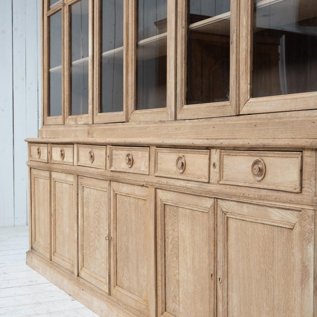 French Oak 12-Door Bookcase, 1920s For Sale - Image 10 of 12