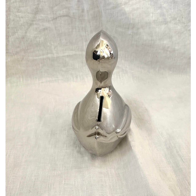 Leonard Leonard Silver Plate Duck Piggy Bank For Sale - Image 4 of 6