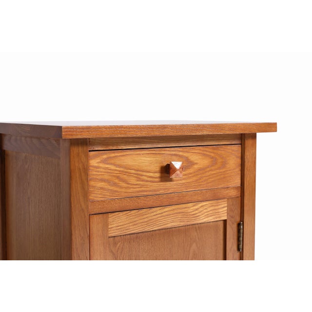 Mission Mission 4 Door 4 Drawer Oak Sideboard - Walnut For Sale - Image 3 of 10
