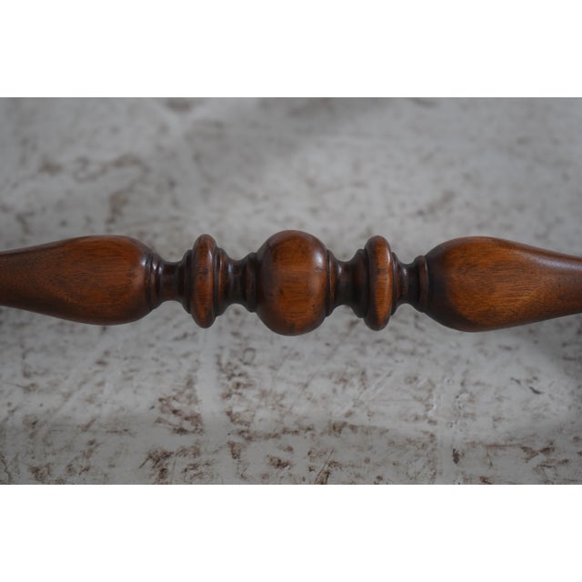 Pair Regency Style X Design Mahogany Benches For Sale - Image 12 of 13