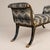 Ebony 1970s Maison Jansen–Style Neoclassical Ebonized and Gilt Window Settee in Castel Baobab Fabric For Sale - Image 8 of 9