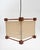 Japanese-Inspired Ceiling Lamp in Wood and Fabric, 1970s For Sale - Image 3 of 4