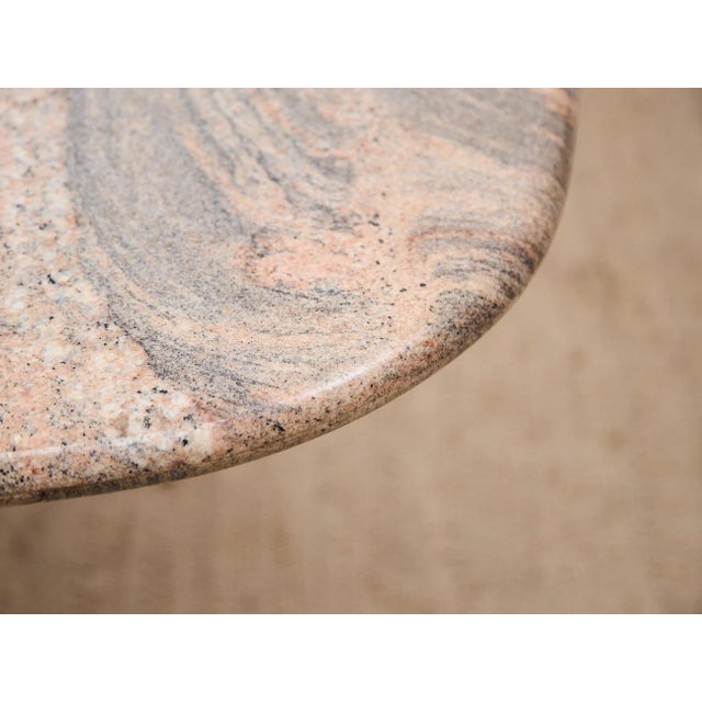 Stone Mid 20th Century Post Modern Pink and Beige Granite Stone Dining Table For Sale - Image 7 of 10