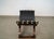 Black 1960’s Hollywood Regency Leather & Brass Sling Stool For Sale - Image 8 of 12
