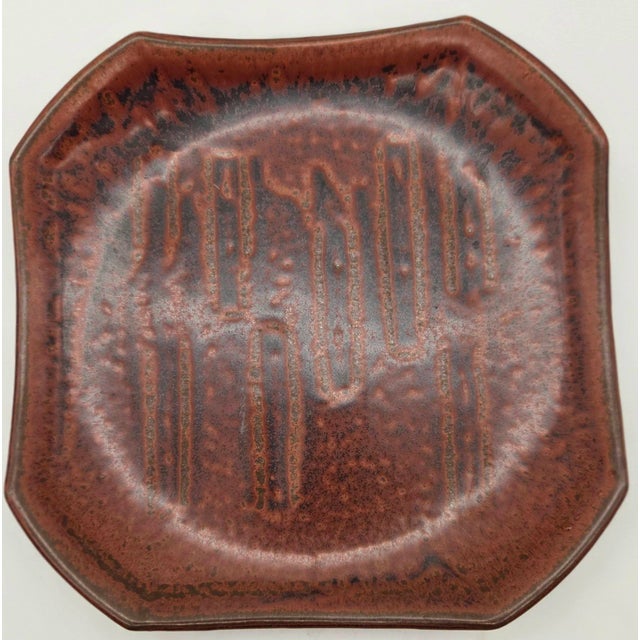 Ceramic Mid 20th Century Glazed Stoneware Decorative Plate For Sale - Image 7 of 11