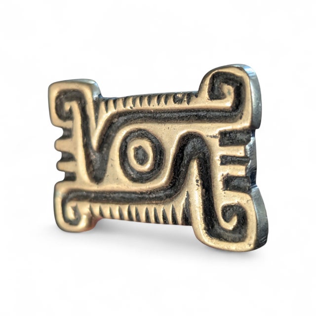 Early 20th Century Paul Evans Style Mid Century Brutalist Bronze Cabinet Handle Pull For Sale - Image 5 of 11