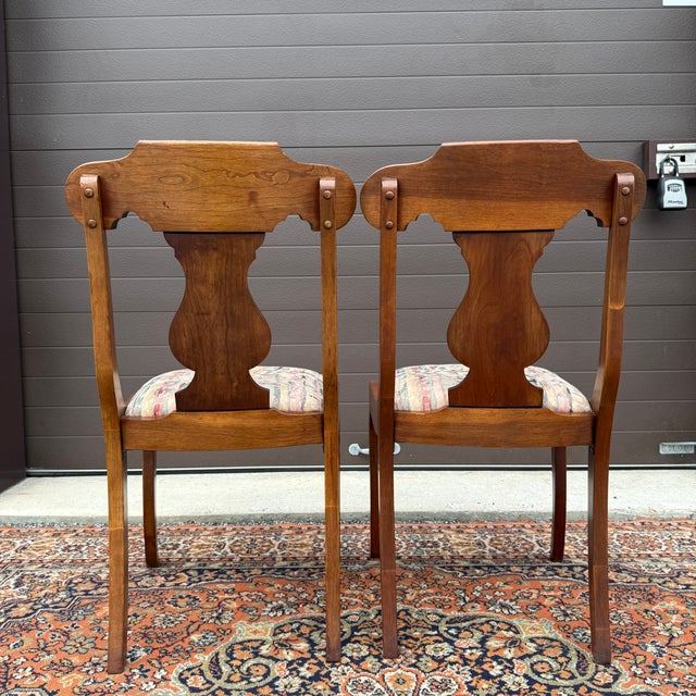 Vintage Pennsylvania House Traditional Duncan Phyfe Cherry Dining Chairs - A Pair (A) For Sale - Image 13 of 16