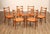 High Quality American Made Mid Century Modern Dining Chair Set By Lane Furniture Featuring Sculpted Walnut Frames With...