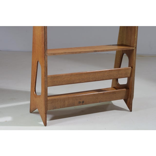 Wood Oak Secretaire by Pierre Cruège, France, 1950 For Sale - Image 7 of 16