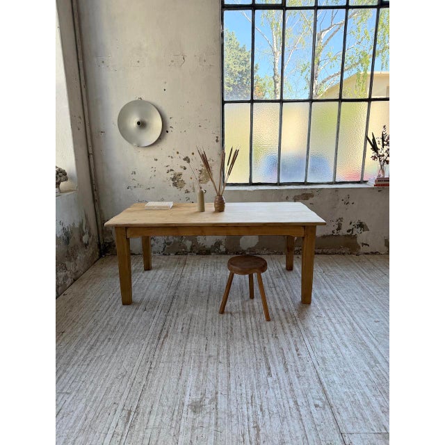 Vintage Oak Farm Table, 1960s For Sale - Image 6 of 18