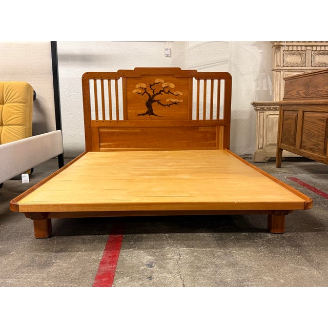 Design Plus Gallery presents a Queen Size Handcrafted Bed Frame. Constructed with cherry woods, this low-profile platform...
