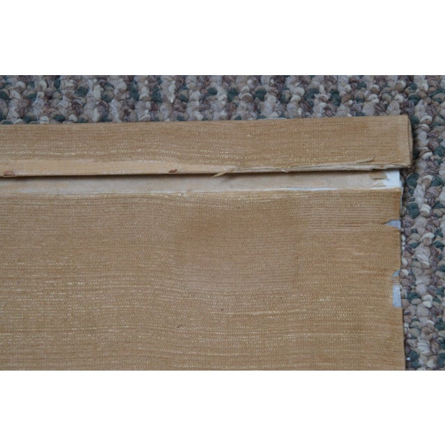 Antique Signed Asian Watercolor on Silk Landscape Figure Scroll Cherry Blossom For Sale - Image 12 of 13