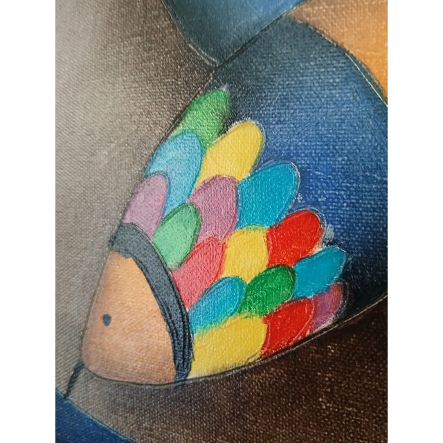 1990s J. Roybal Large Ornate Gold Framed Painting of Balloons For Sale - Image 10 of 11