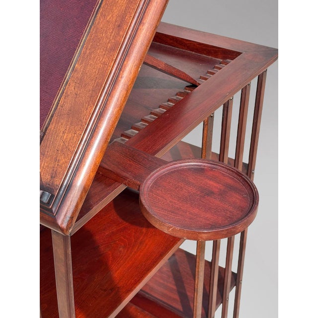 19th Century Tall 19th Century French Mahogany Revolving Bookcase, 1880s For Sale - Image 5 of 11