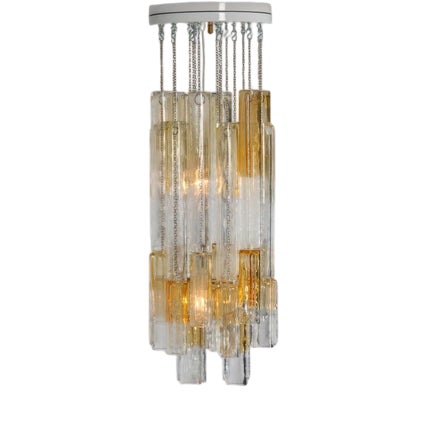 Chandelier by Ludovico Diaz de Santilla for Venini Calza, Italy, 1960 For Sale