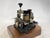 Antique semi-automatic electric telegraph with a solid wood base. An excellent industrial decor item and collector's item.