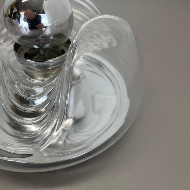 Vintage Wave Wall Ceiling Light from Peill & Putzler, Germany, 1970s For Sale - Image 6 of 17