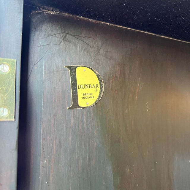 Mid-Century Modern Edward Wormley for Dunbar Display Wall Unit Shelving Glass Brass For Sale - Image 3 of 12