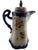 Art Nouveau Antique Porcelain Hot Chocolate Pot With Beaded Overlay Design For Sale - Image 3 of 6