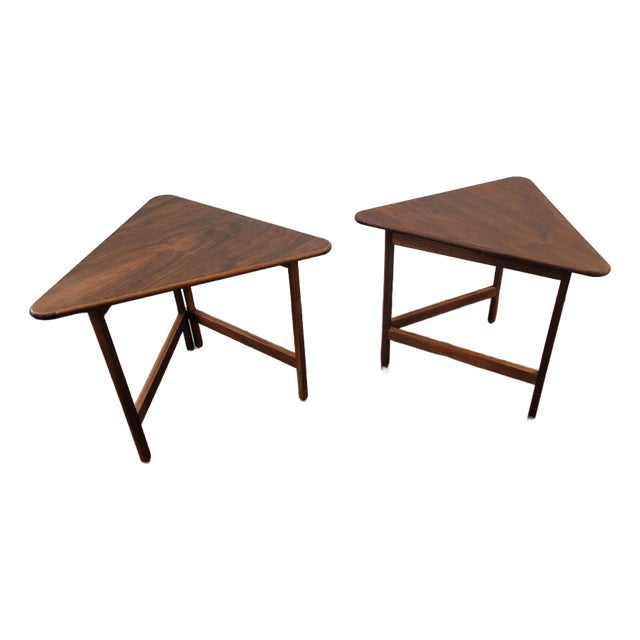 Danish Pair Rio Rosewood Folding Tables Produced by CFC Silkenborg 1960s Designed By: IIIum WikkelsØ For Sale