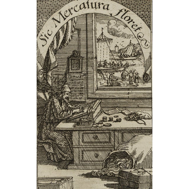 J. Meyer, Allegory of the Successful Merchant, 17th-Century, Etching For Sale