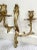 Metal Pair of Louis XV Rococo Style Gilded Candle Sconces For Sale - Image 7 of 9