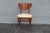 1950s Modern Bentwood Oak Side/ Accent Chair. Off white vinyl seat cushion.