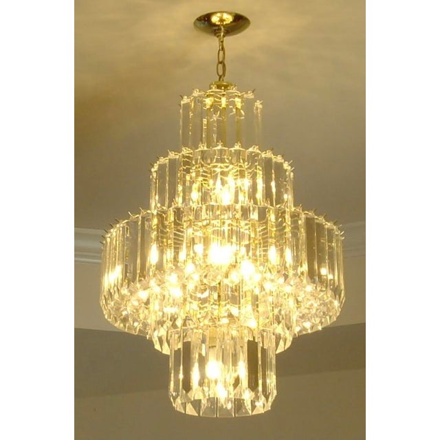 1960s Lucite Modern 7-Tier Chandelier For Sale - Image 11 of 13