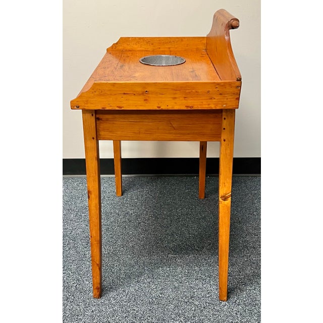 Brown Antique 19th Century Primitive Pine Washstand For Sale - Image 8 of 12