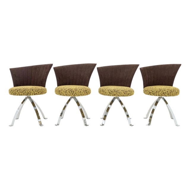 Giorgio Saporiti for Il Loft Swivel Chairs, 4 For Sale