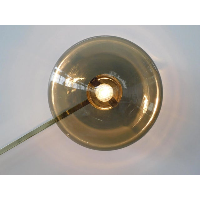 Trio Polished Brass Smoky Glass Flush Mount by Fabio Ltd For Sale - Image 6 of 8