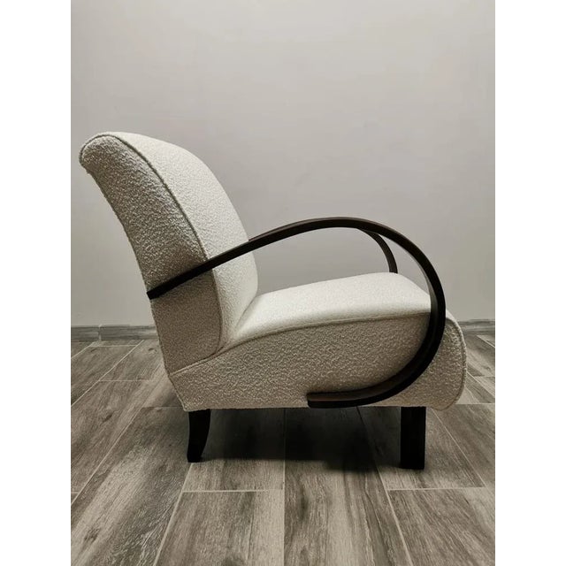 White Armchair by Jindrich Halabala, 1940s For Sale - Image 9 of 12