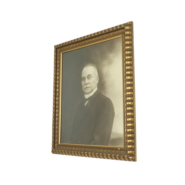 Plastic Large Vintage Photo Portrait of Man, 1921 For Sale - Image 7 of 13