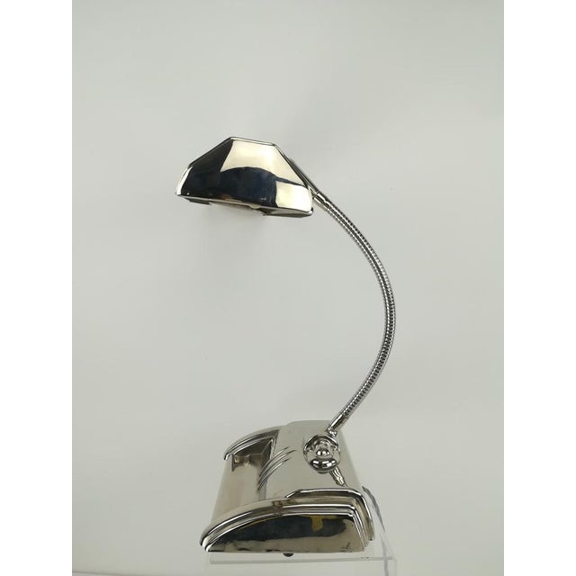 Adjustable Chrome-Plated Desk Lamp For Sale - Image 6 of 11