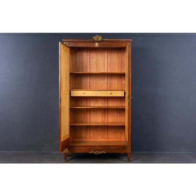 Wood Vintage Brown Laundry Wardrobe For Sale - Image 7 of 18