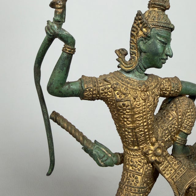 Gilded Bronze Rama Antagonist Sculpture, Early 20th Century For Sale - Image 6 of 13
