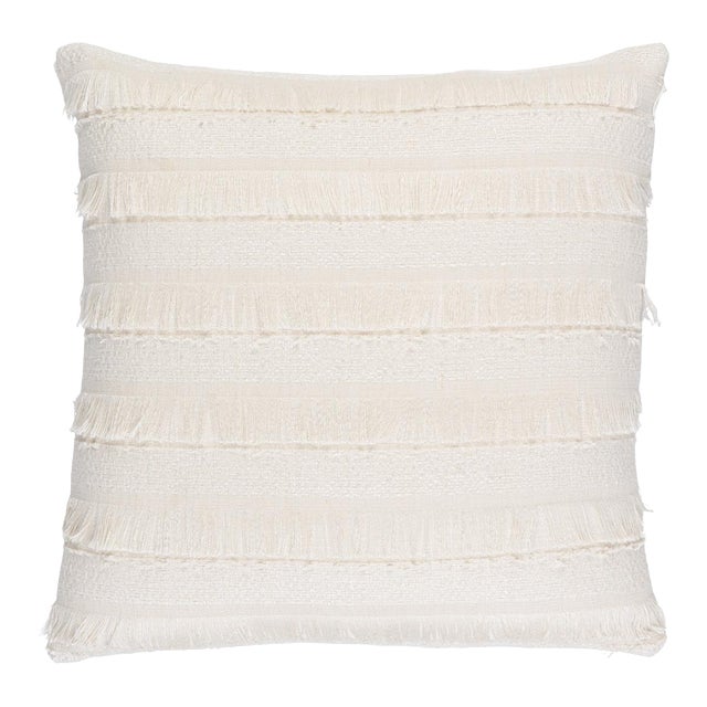 Schumacher Acadia Pillow 22" in Ivory For Sale