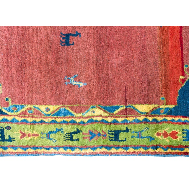 Vintage Persian Gabbeh Rug For Sale - Image 9 of 15