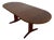 1960’s Mid-Century Danish Modern Trestle Leg Extendable Oval Dining Table With Leaf For Sale