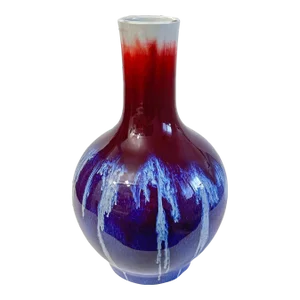 Mid 18th Century Chinese Flambé Glazed Bottle Vase