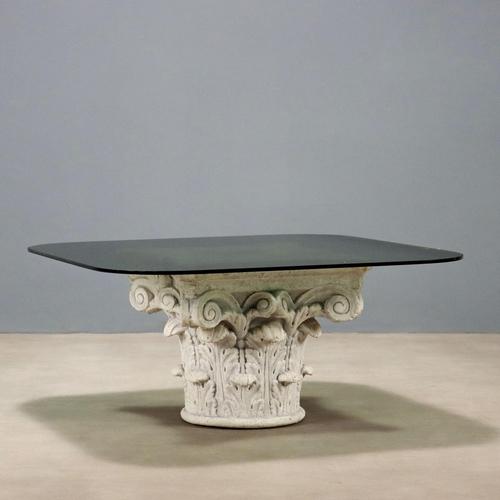 Small Antique Glass and Earthenware Table, Italy, 20th Century For Sale - Image 11 of 11