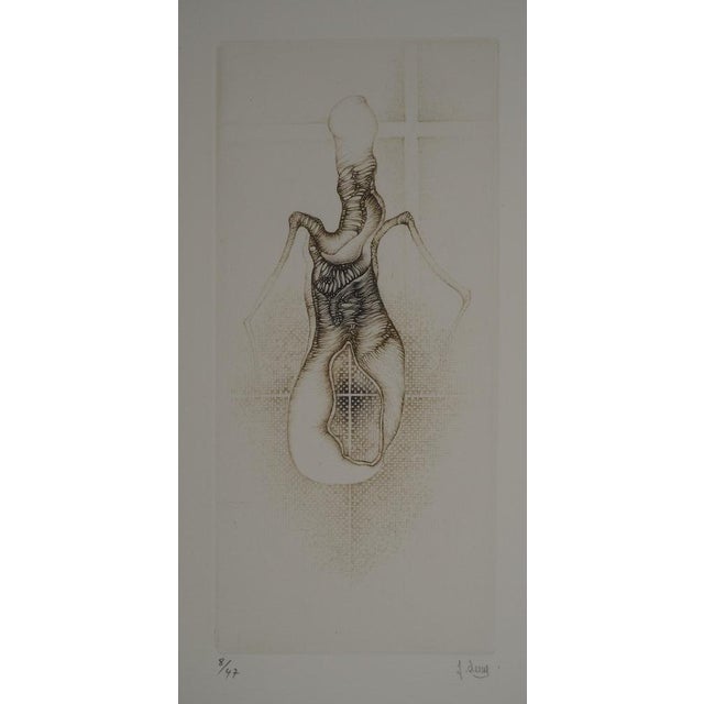 Fred deux (1924-2015) the budding, 1981 original engraving (alain sabatier workshop) signed in pencil numbered out of 47...