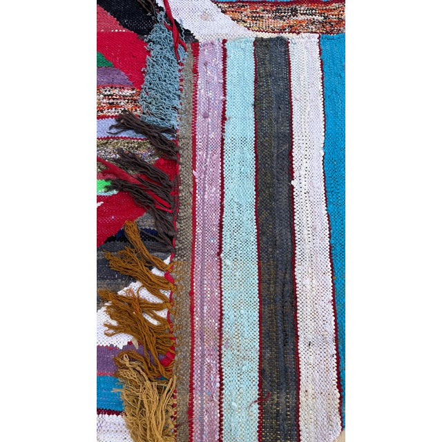 1980s 1980s Moroccan Colorful Vintage Kilim Rug - 5'5" X 9'0" Ft For Sale - Image 5 of 8