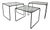 Modernist Italian Steel and Glass Set of Nesting Tables, 1970s, Set of 3 For Sale