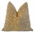Big Cat Cheetah Leopard Velvet Feather/Down Pillow 23" Square For Sale